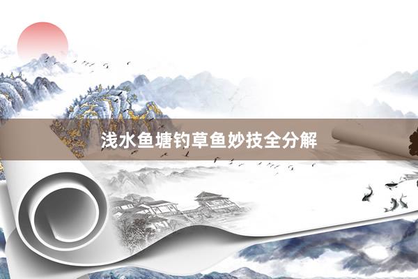 浅水鱼塘钓草鱼妙技全分解