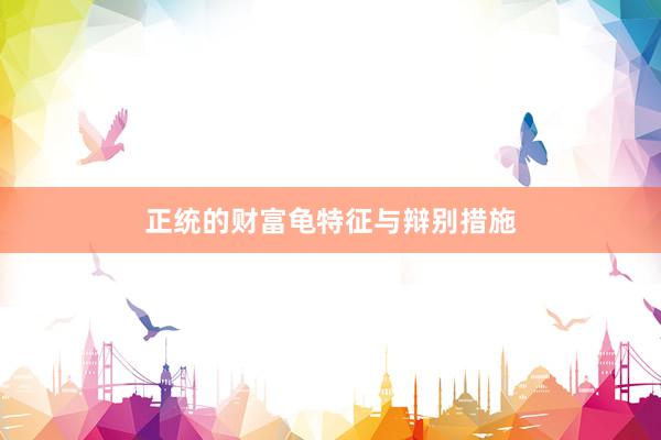 正统的财富龟特征与辩别措施
