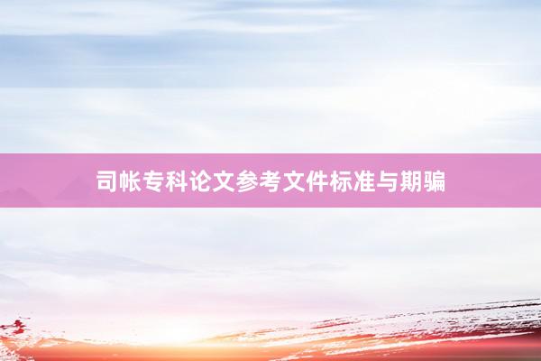 司帐专科论文参考文件标准与期骗